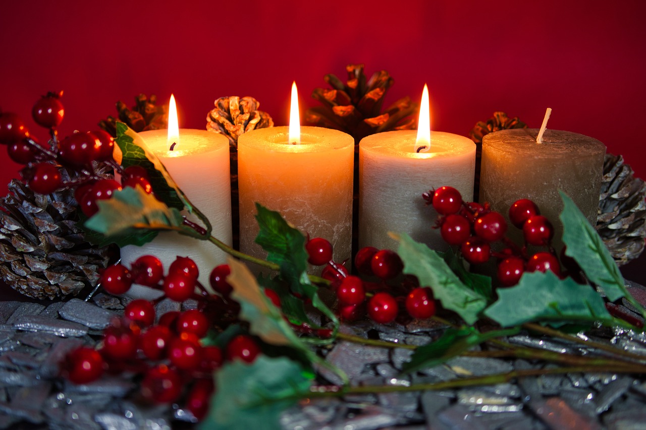 Feuerfeste Unterlage für den Adventskranz