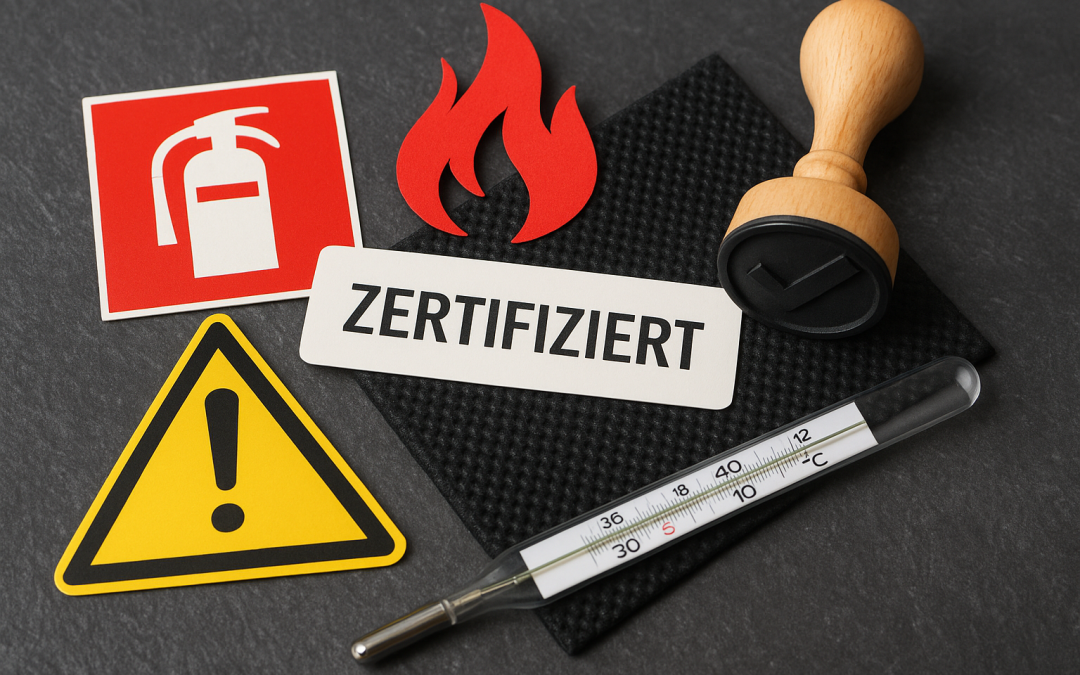Sicherheitstests für feuerfeste Unterlagen: Normen und Zertifikate